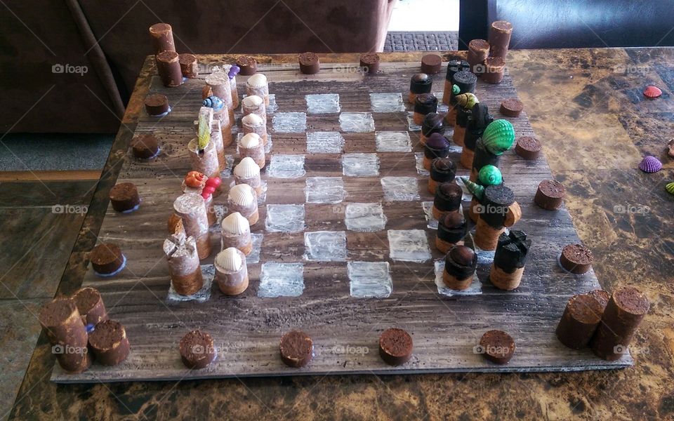 Coastal Themed Chess Board