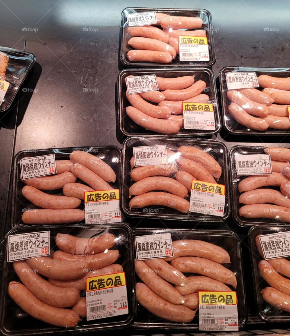 Sausage section in a store