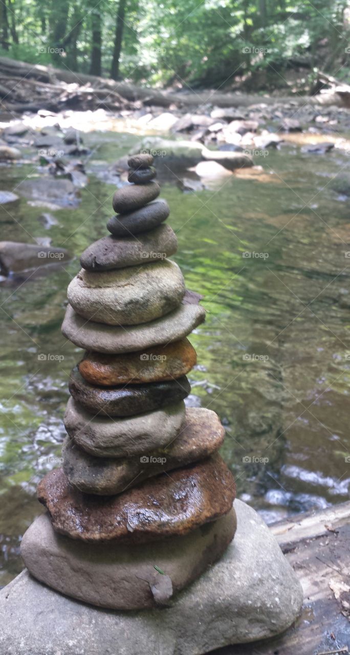 find your way. Hiking down stream creating some cairns to enjoy the day.