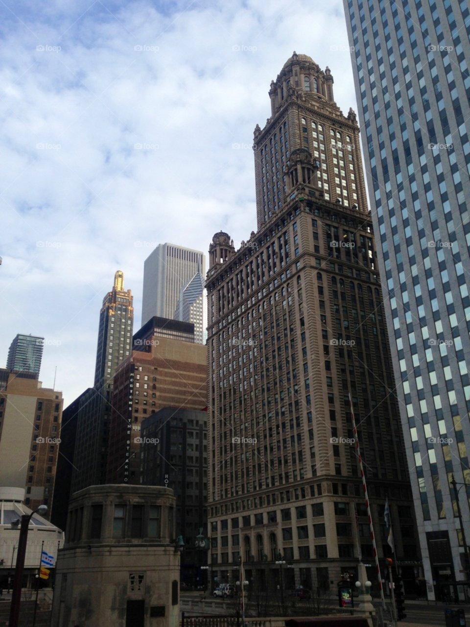 sky clouds buildings skyscrapers by mengzishiliu