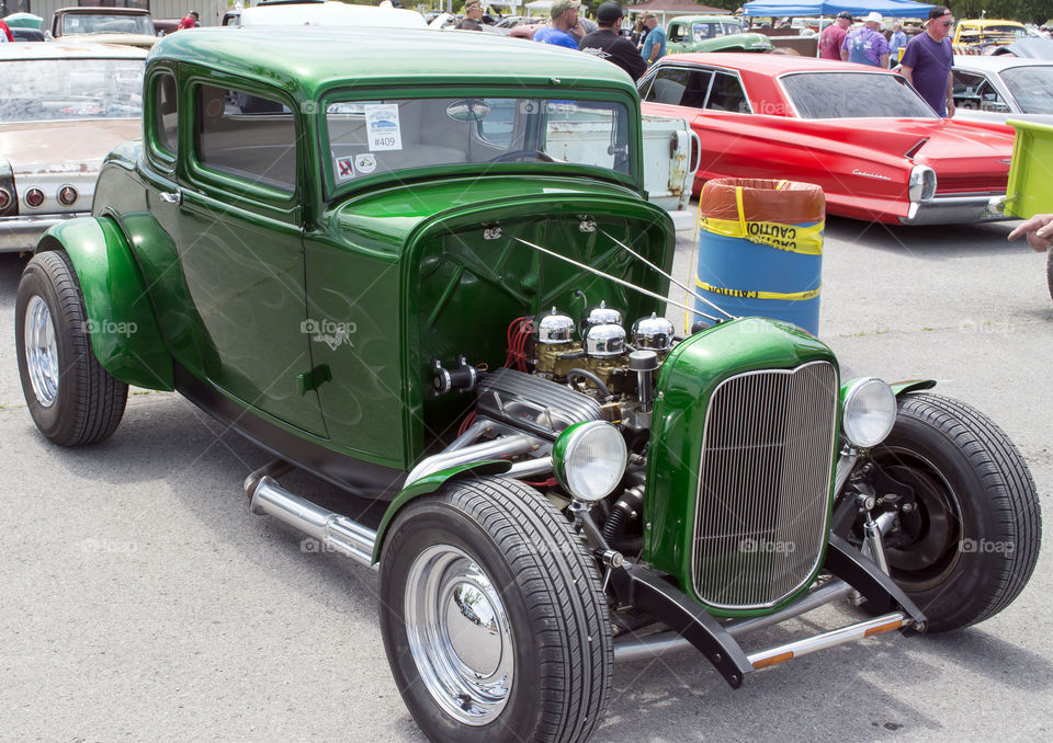 hotrod. at the car show 