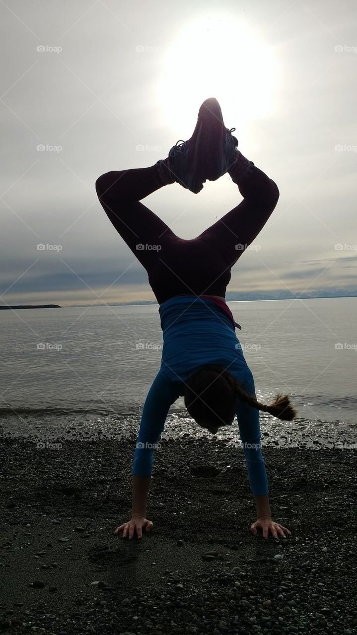 yoga on the beach