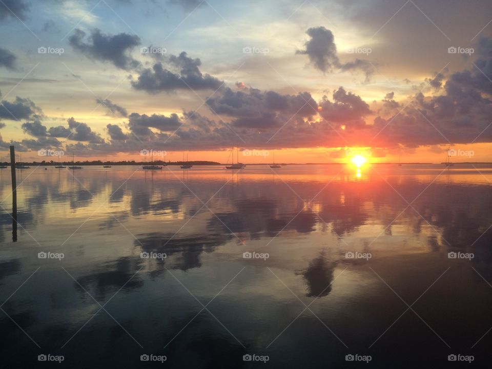 Florida Bay Water, Sunset