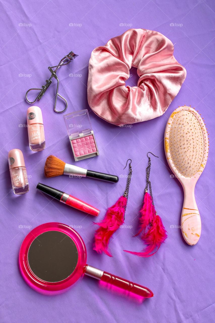 Pink girls accessories, everyday products