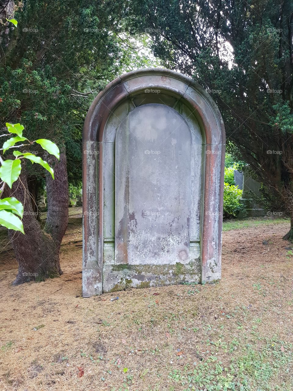 large grave stone
