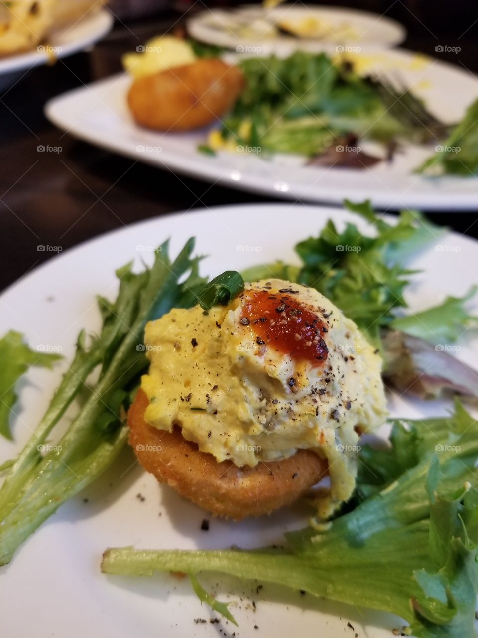Deep fried deviled eggs