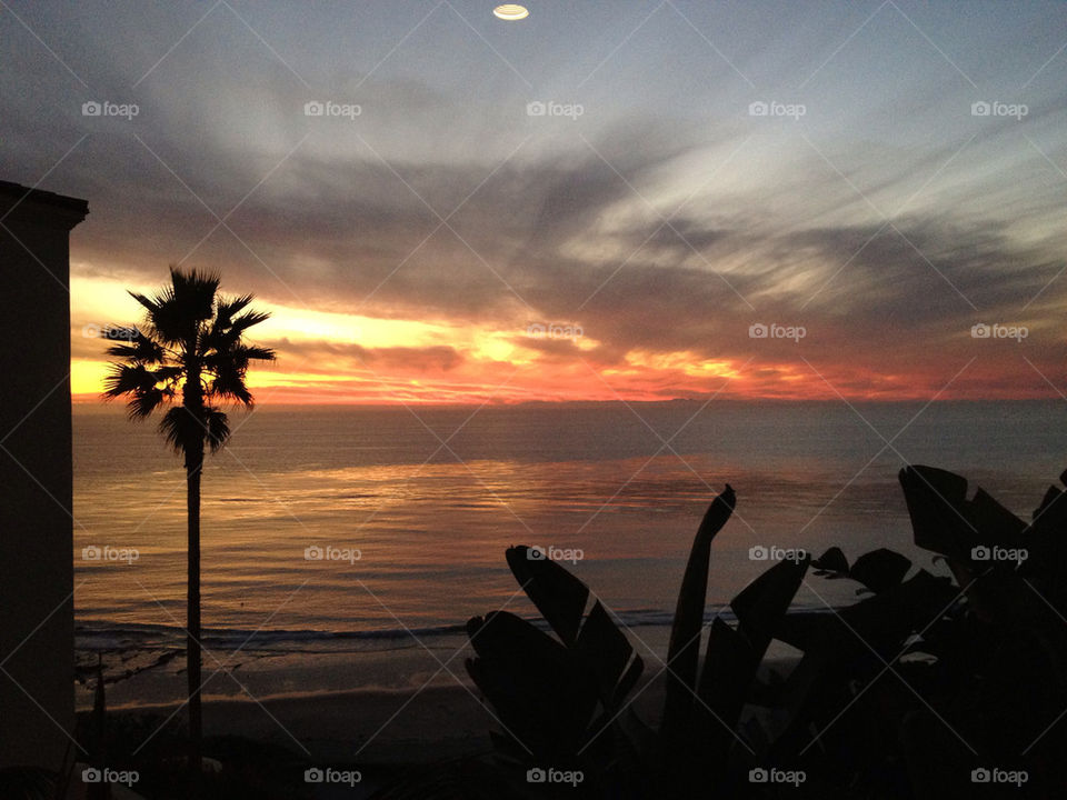 ocean sky sunset clouds by walters