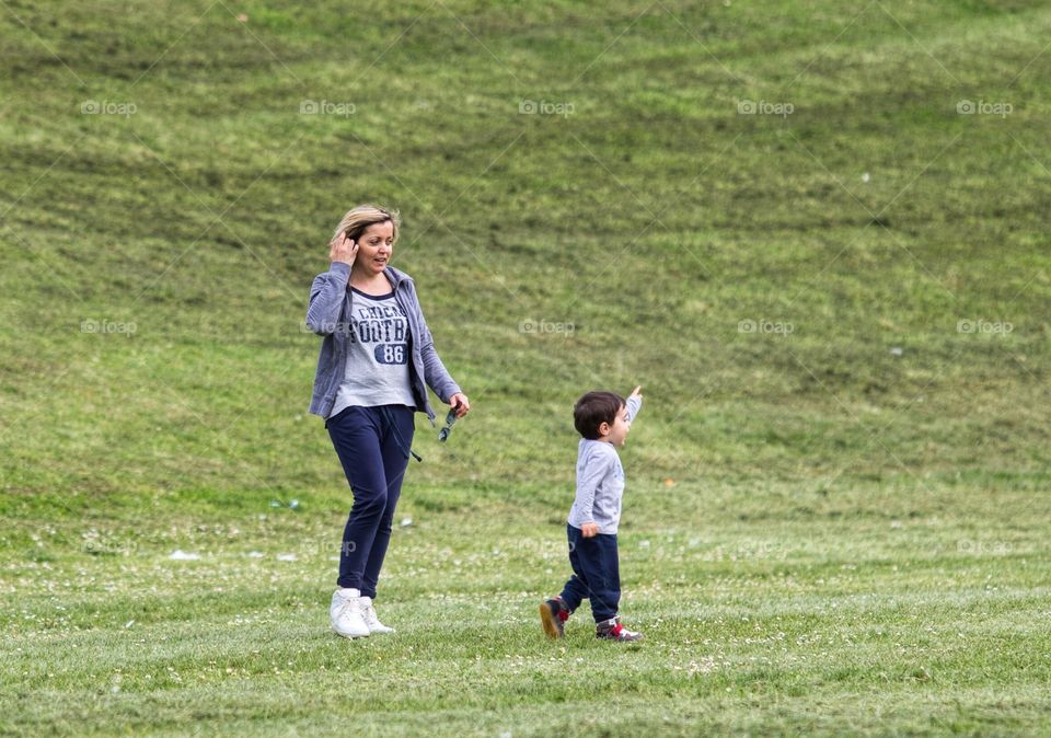 People enjoying spring