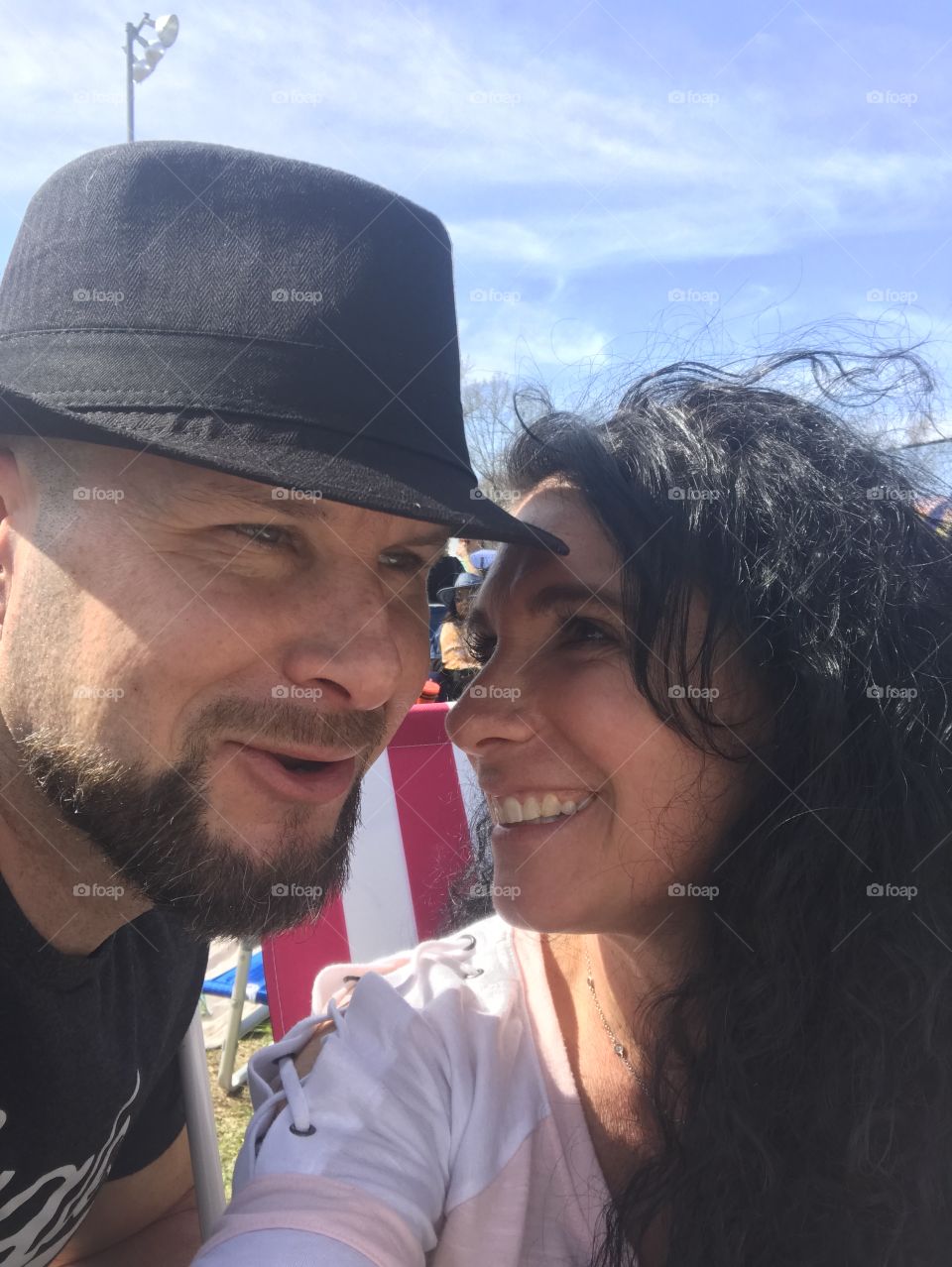 Selfie time at a music event