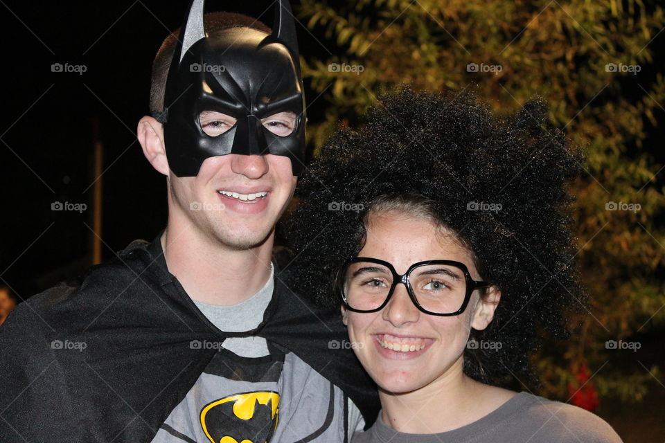 Batman and Afro girl