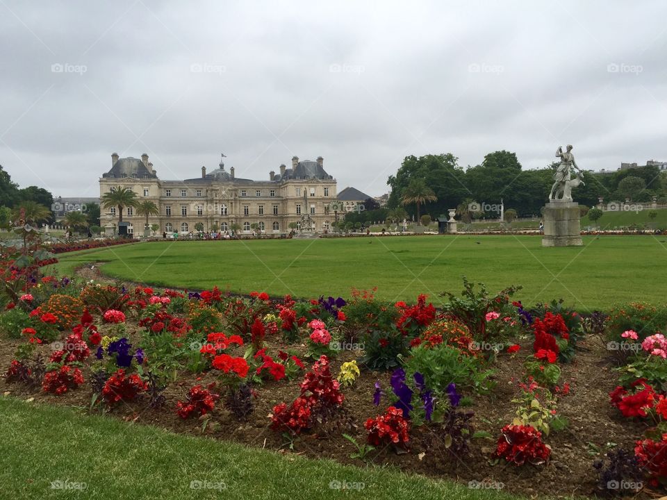 Jardin du Luxenbourg in Paris. Beautiful gardens in Paris