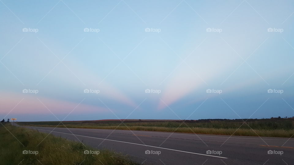 sun rays headed east