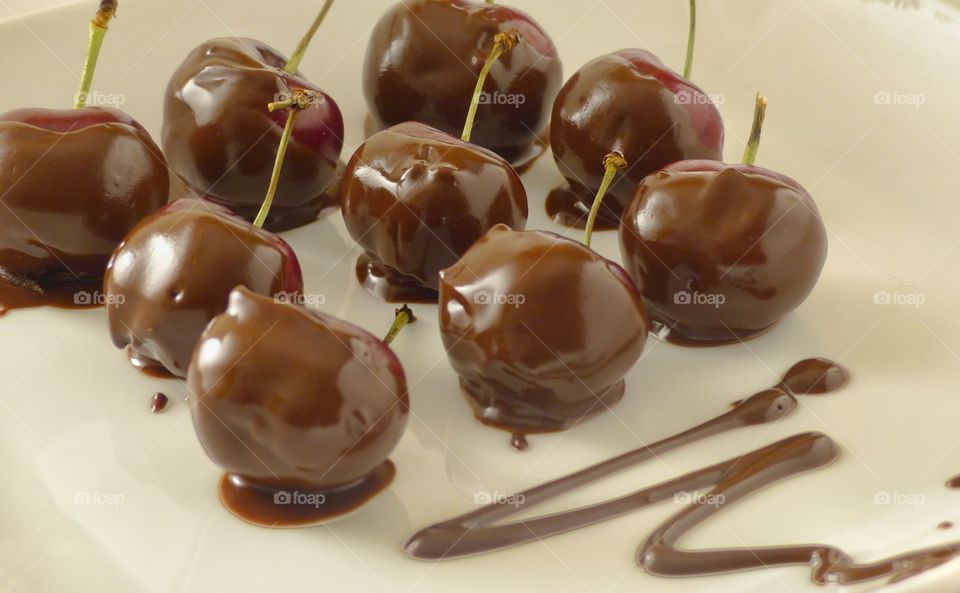 Cherry with chocolate