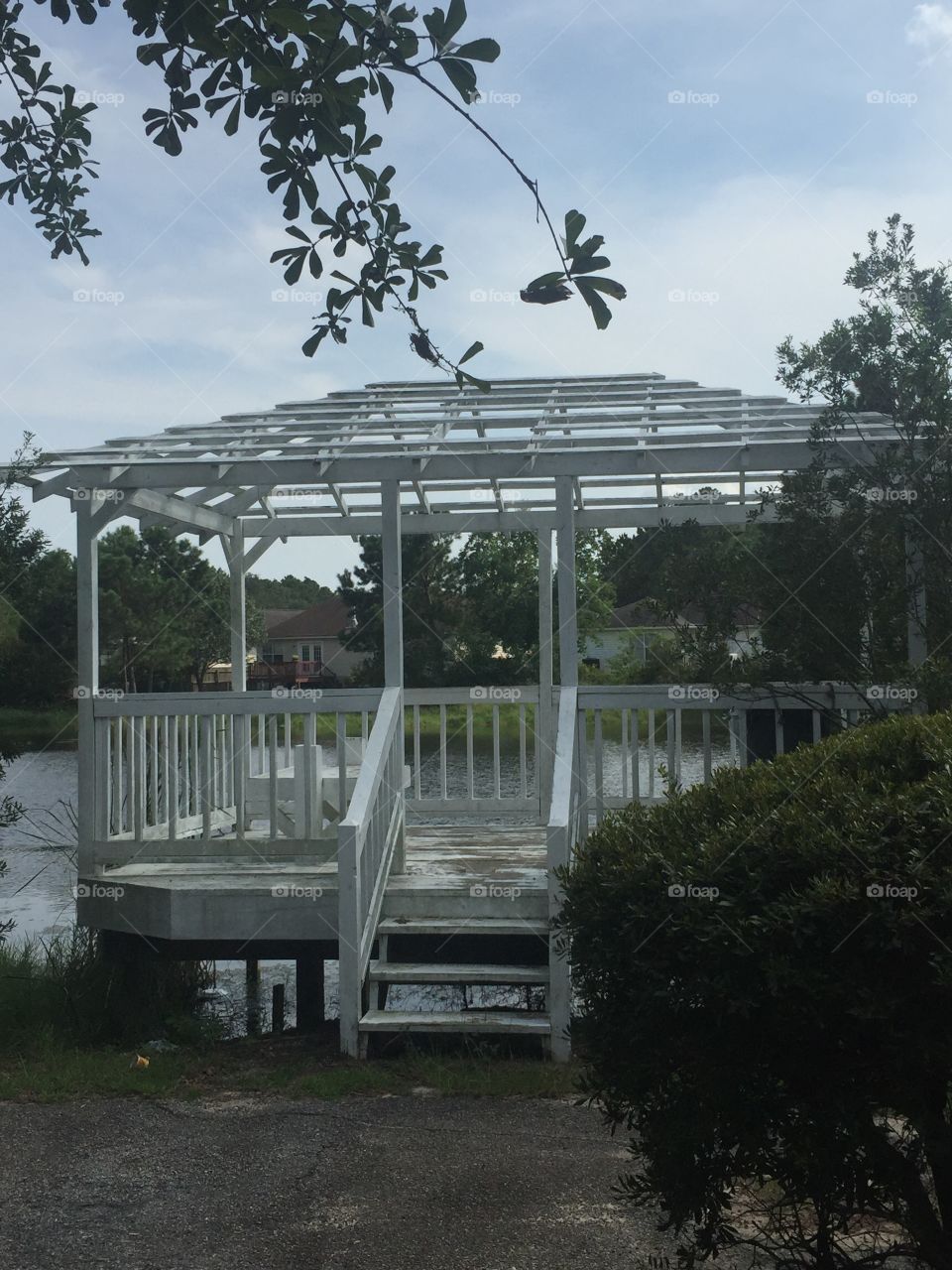 Gazebo by the marsh