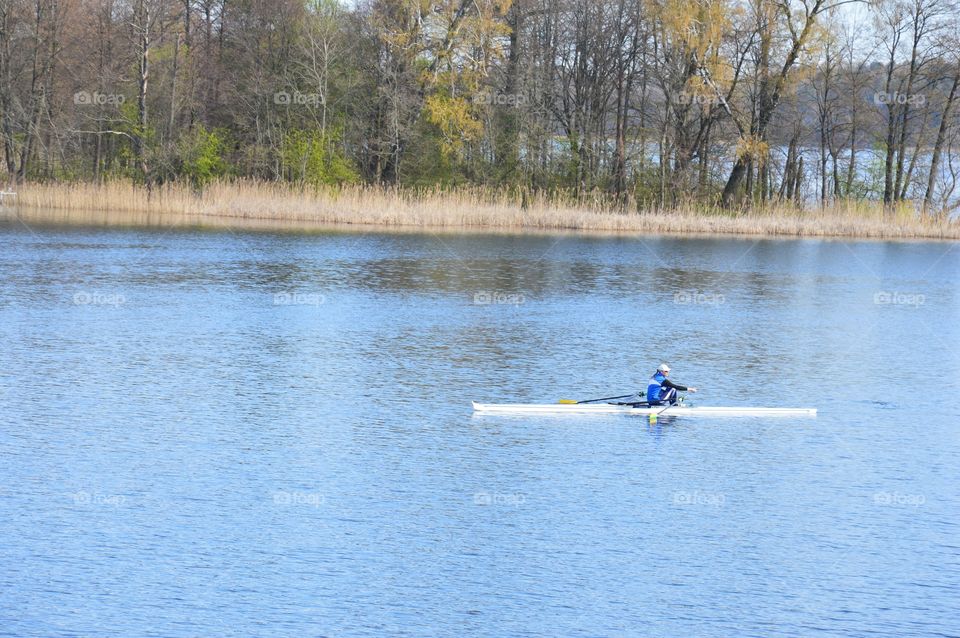 kayaking in lake