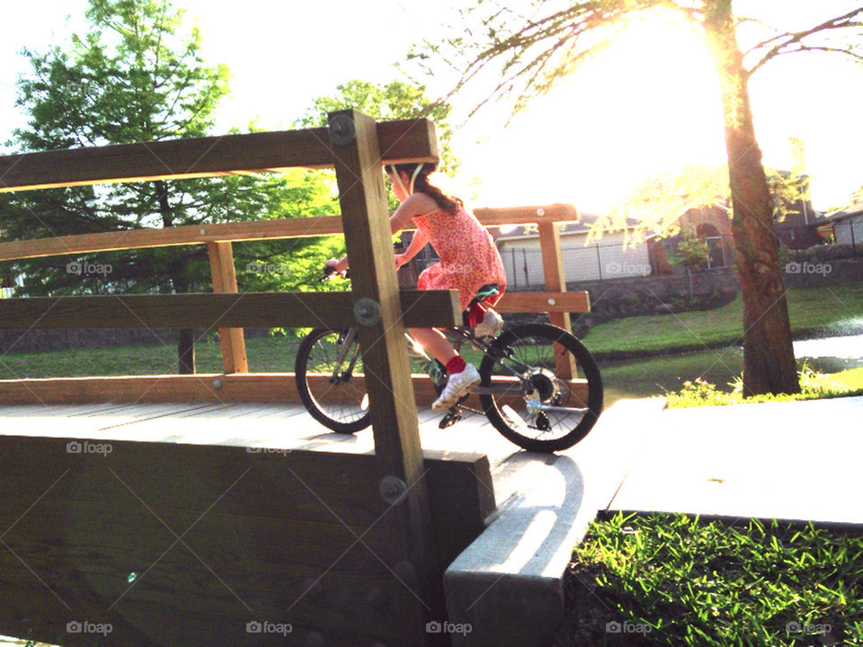 Girl on Bicycle