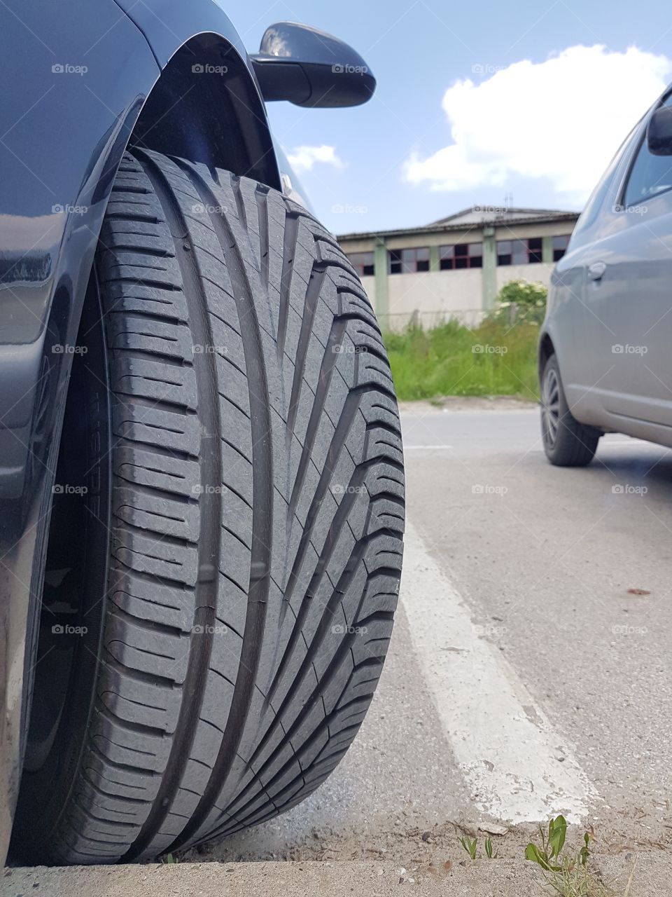 tyre on the car