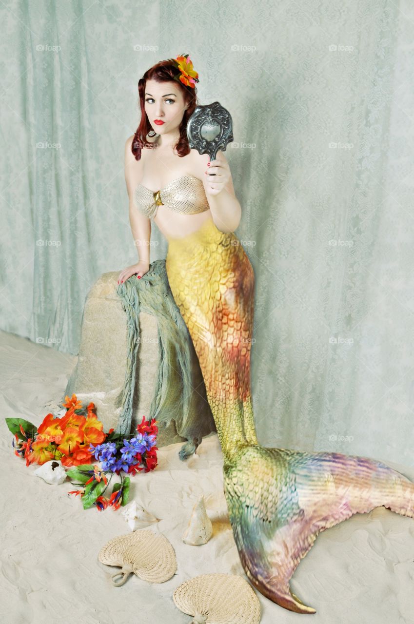 Portrait of beautiful mermaid