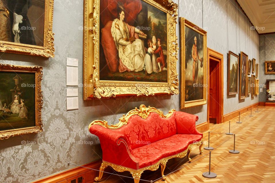 Interior and painting in Museum 