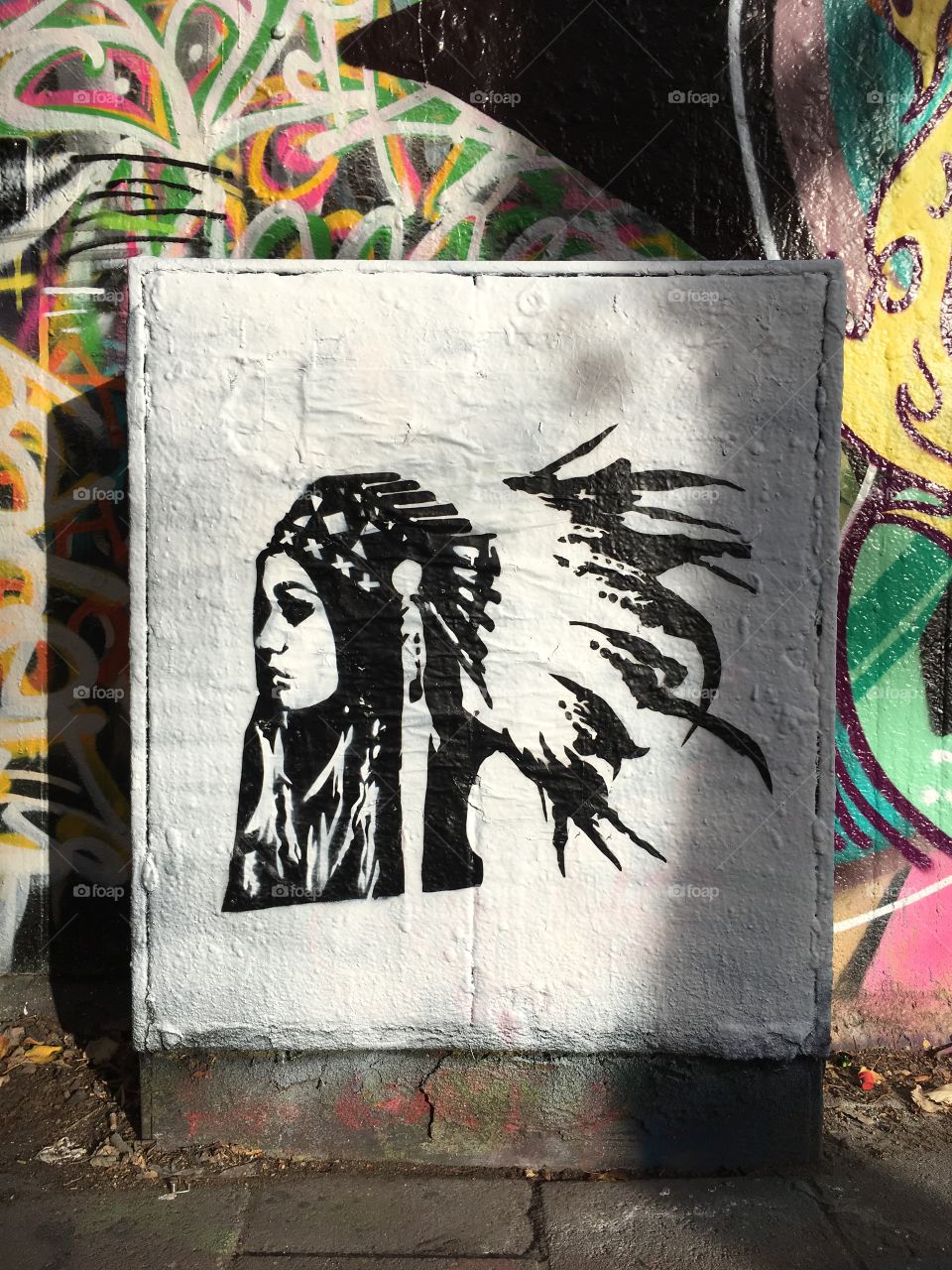 Woman indian street art