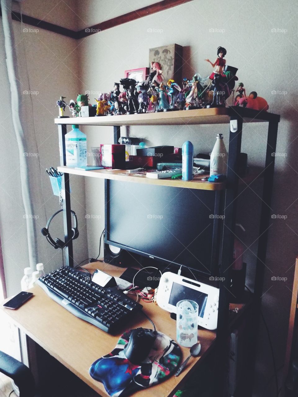 The desk of a teenager