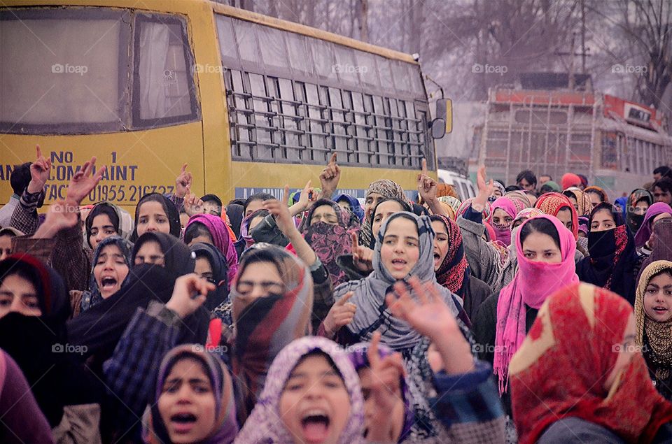 Women's Protest at Hundwara  against killing Of Two Local  Militants Hundwara Is A area of north kashmir Kupwara 
Photo By Junaid Bhat