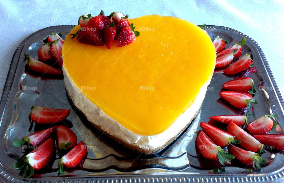 yellow easter cheesecake strawberrys by jempa_m