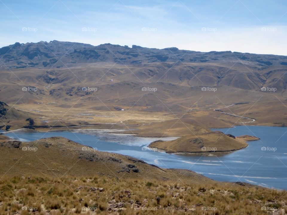 Peruvian mountain lake 