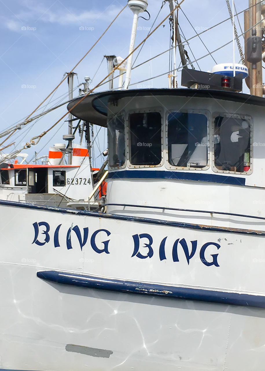 The Bing Bing is in port and closed up for the. If by.  Tomorrow she will be back out in the open ocean. 