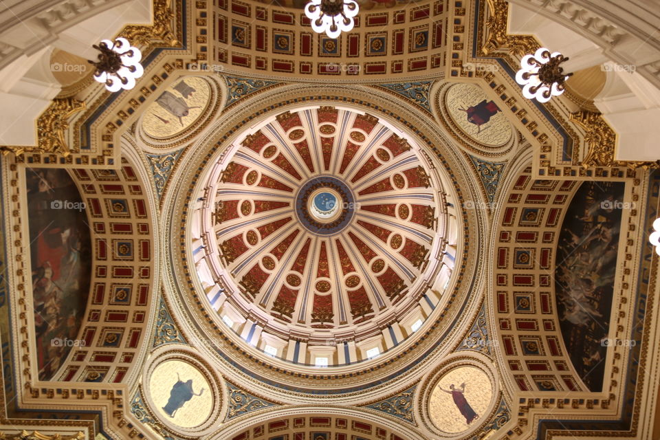 Ceiling, Dome, Architecture, Travel, Inside