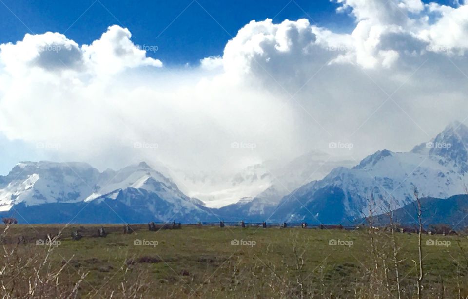 Snow covered mountains 