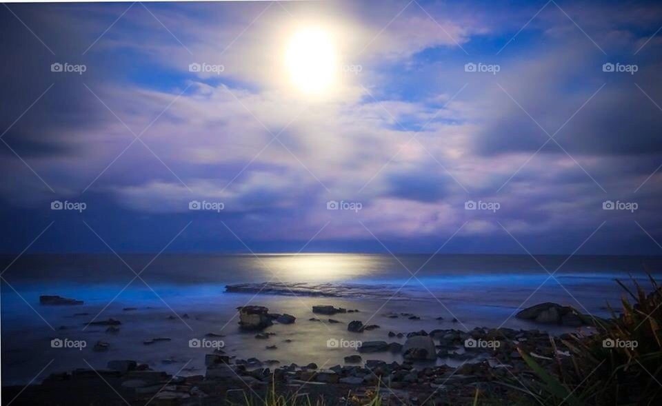 Super moon over Terrigal