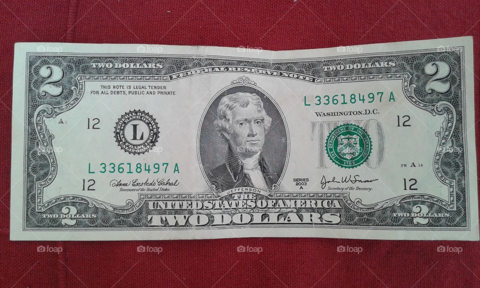 Two dollars bill