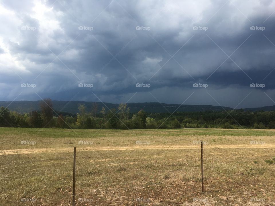 Storm on mountain 