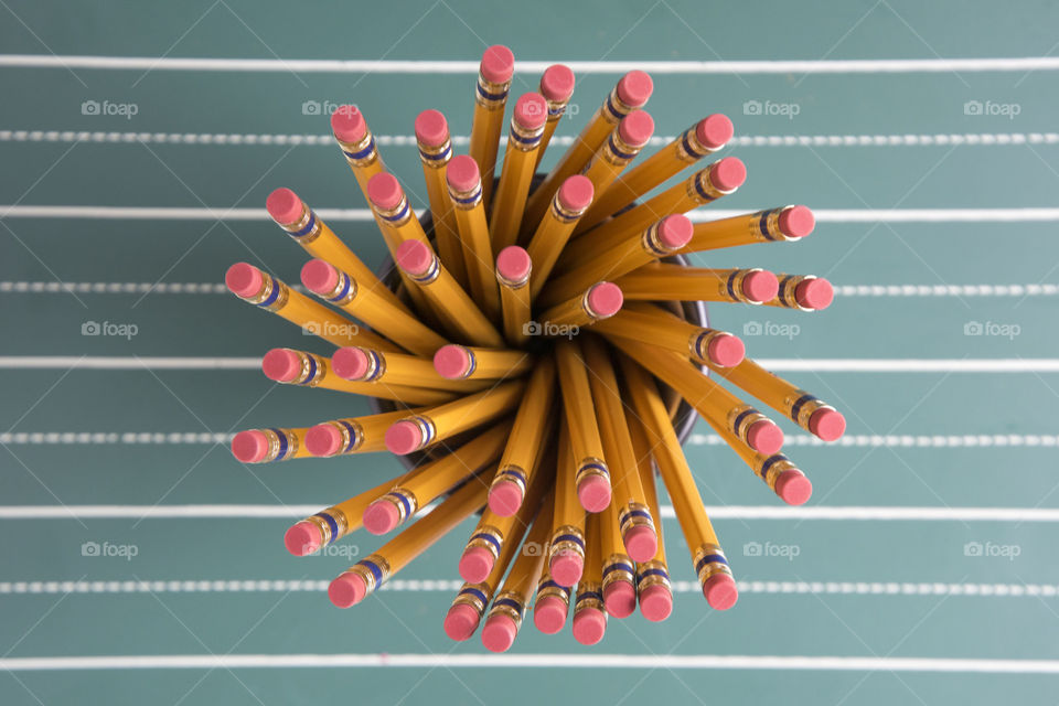 A Swirl of Yellow Pencils 
