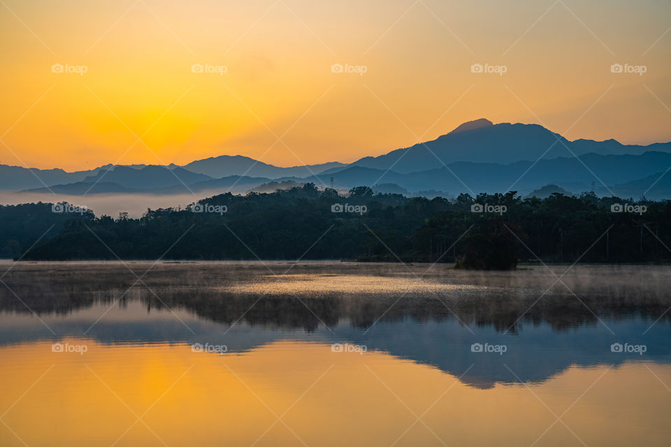 Mountain reflection on the lake