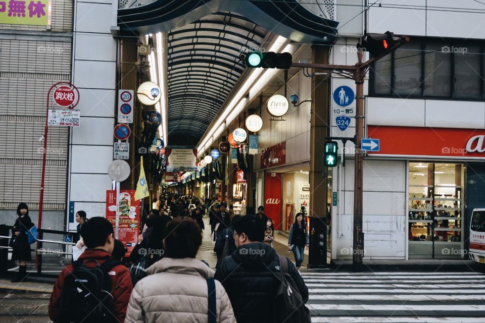 Bustling Streets of Osaka, Japan