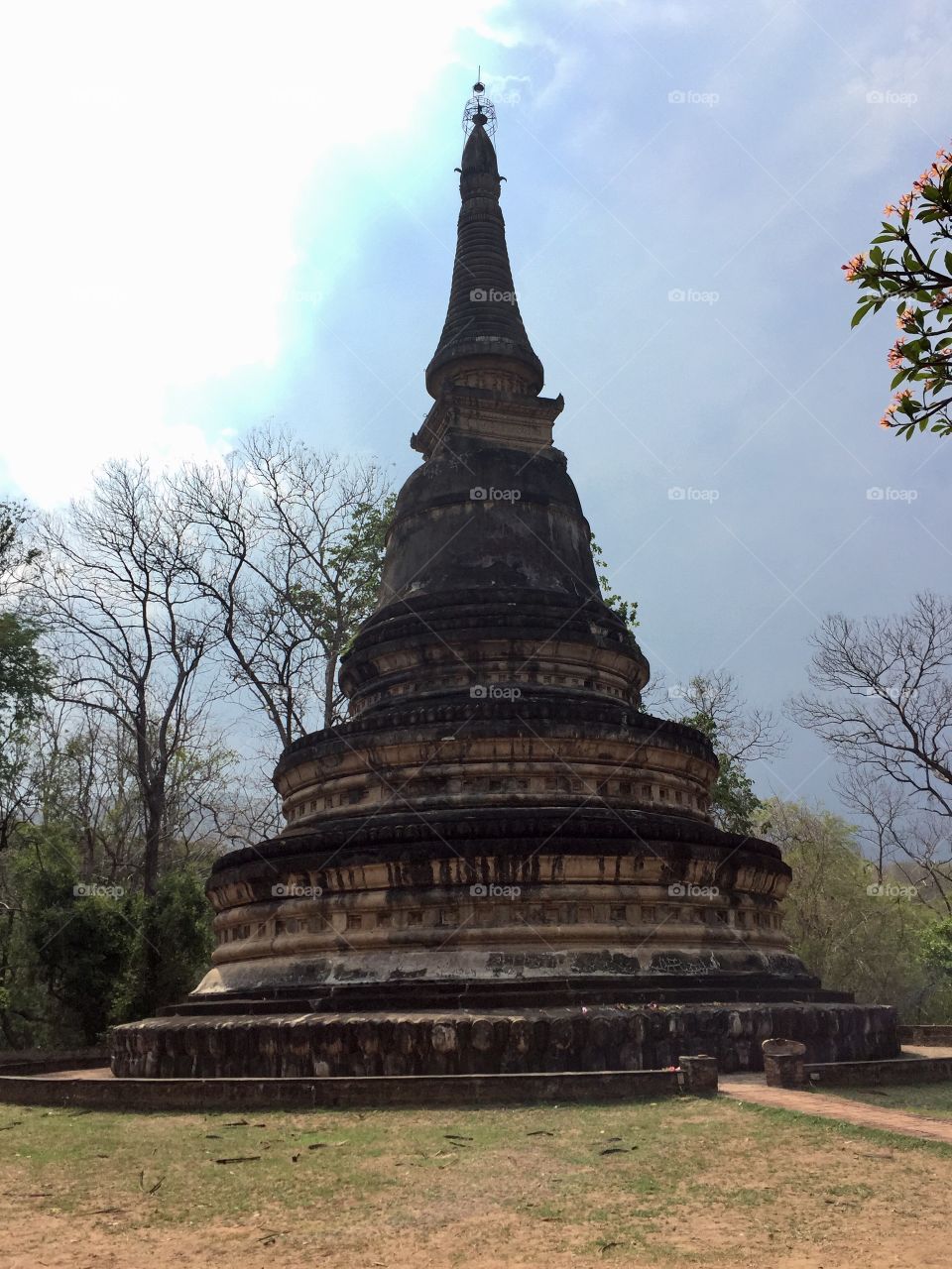Pagoda at wat Umong. Chiang Mai, Thailand