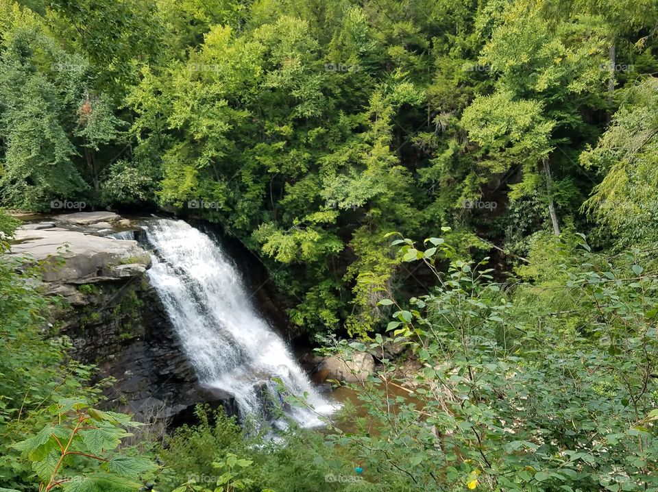 hiking to a waterfall