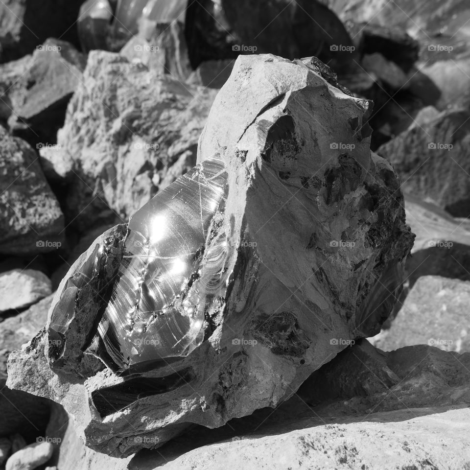 Rugged terrain of the Big Obsidian Flow 