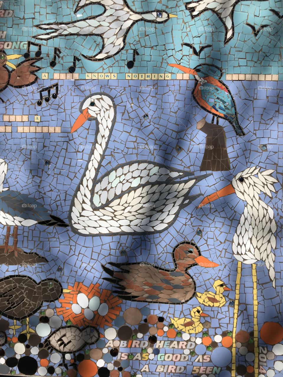 Ducks there are a plenty in this mural and they give a great display daily to the residents of this township.