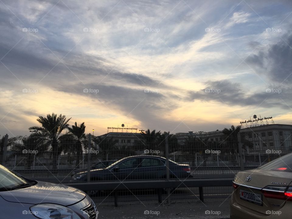 Bahrain evening sky