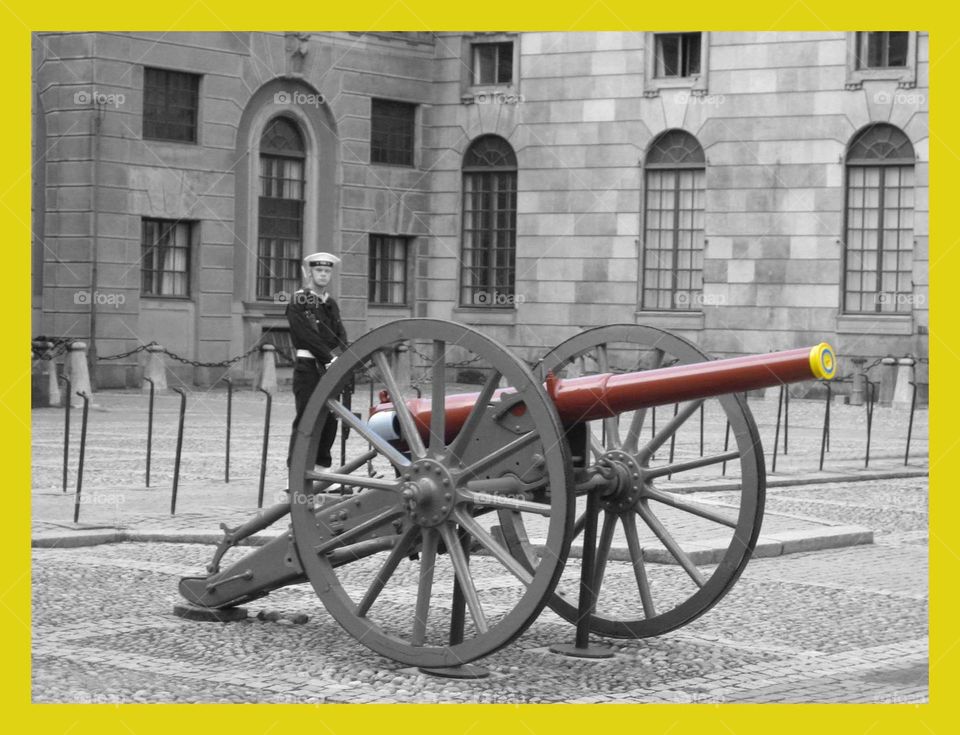 Carriage, Street, Old, Vintage, Cannon