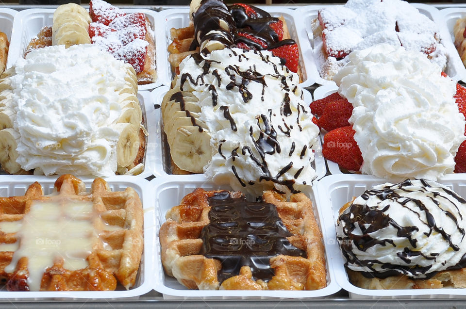 Waffles in Brussels, Belgium