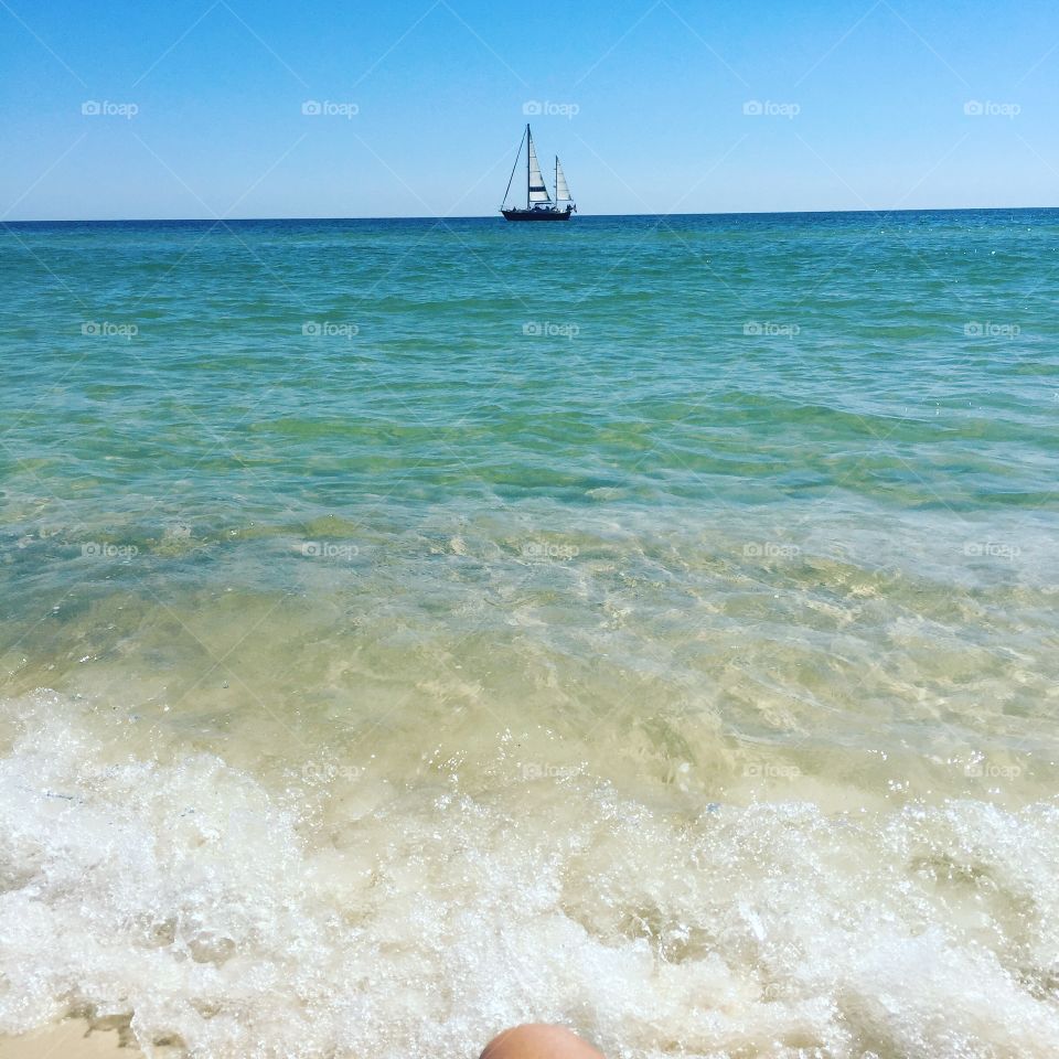 Clear water on a clear day