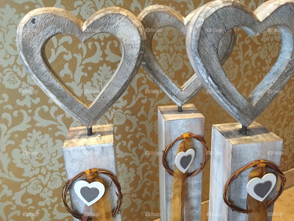 Wooden hearts 