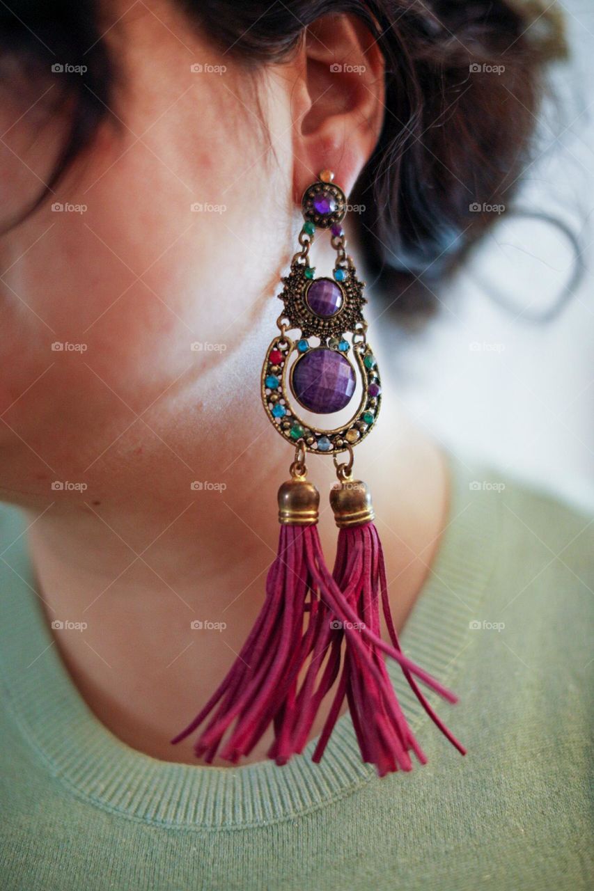 Purpule earings