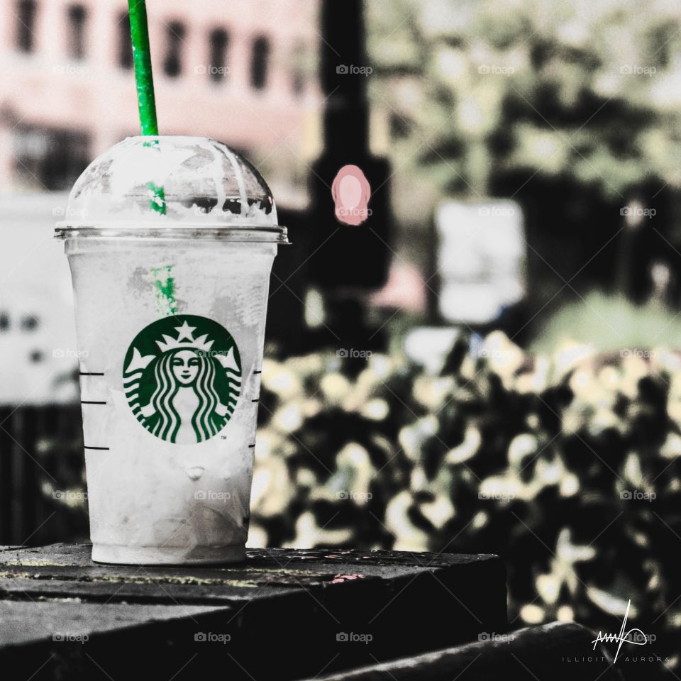 Starbucks iced mocha takeaway cup