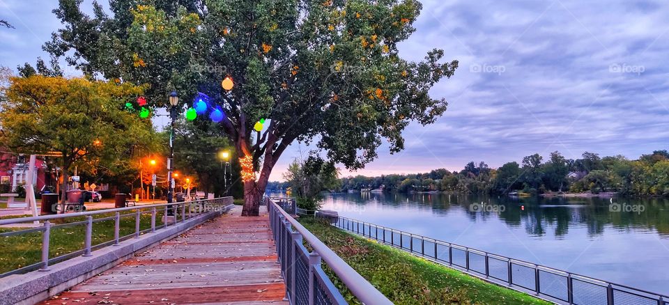 Small town embankment