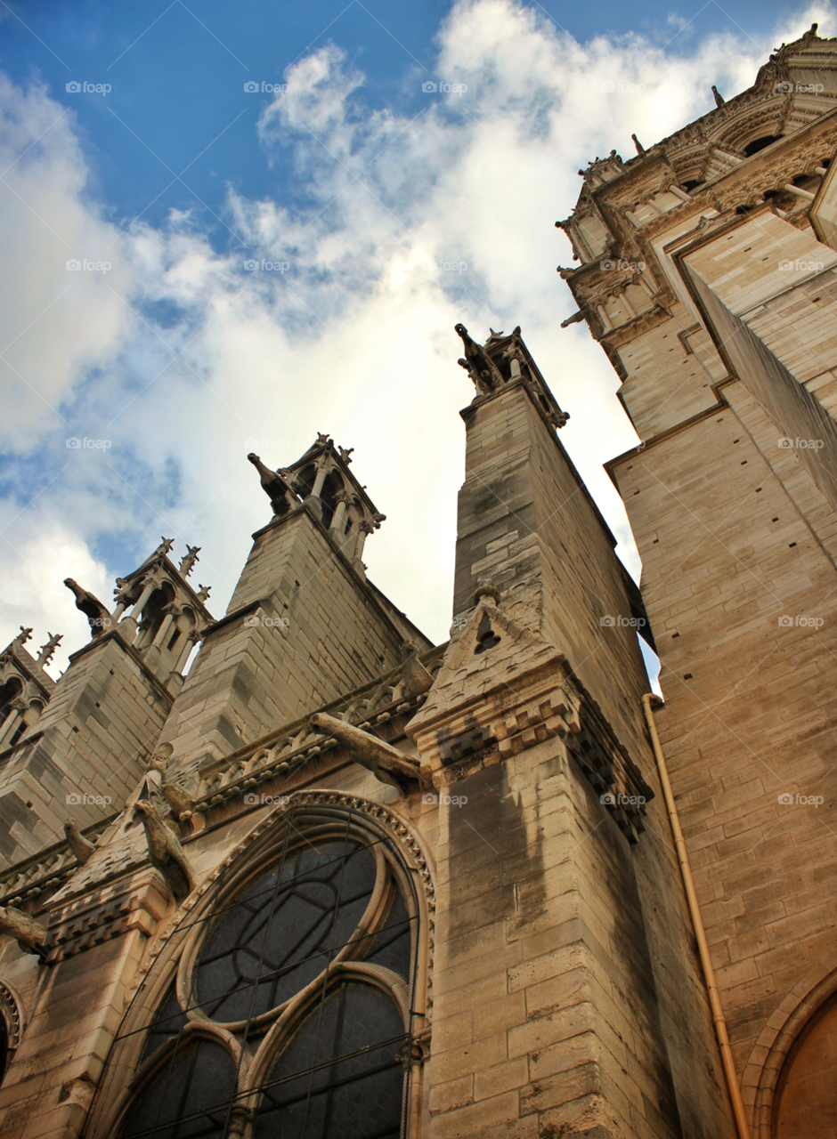 clouds architecture blue skies gargoyles by stevehardley7